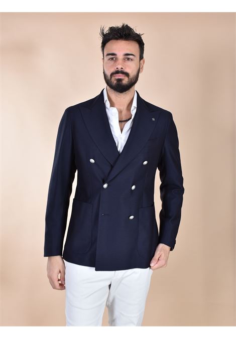 Tagliatore double-breasted blue jacket 1smc20k - TAGLIATORE